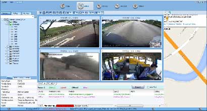 Hình ảnh giám sát hành trình trên xe được camera ghi lại và gửi về hệ thống