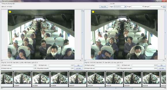 Hình ảnh giám sát phương tiện được camera gửi về trung tâm